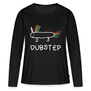 Dubstep Einhorn Techno Festival Musik Geschenk - Frauen Premium Bio Langarmshirt - Schwarz - Vorne - Julia (174cm)