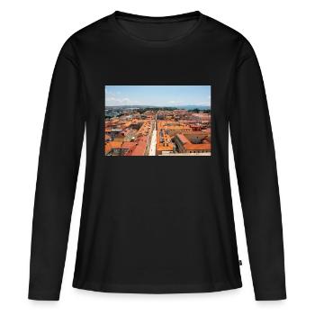 Stadtbild Altstadt von Zadar im Bundesstaat Zadar - Frauen Premium Bio Langarmshirt - Schwarz - Vorne - Julia (174cm)