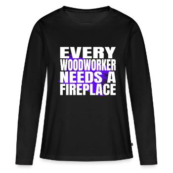 Funshirt Jackhammer Dad Funny Quote - Women's Premium Organic Long Sleeve Shirt - black - Front - Julia (174cm)