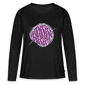 Global Peace Brewery Humour Happy Sorority Liqueur - T-shirt manches longues Premium bio Femme - noir - Devant - Julia (174cm)