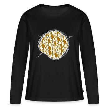Cadeau de Noël Cadeau d’anniversaire - T-shirt manches longues Premium bio Femme - noir - Devant - Julia (174cm)