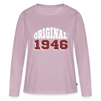 Original 1946 - Women's Premium Organic Long Sleeve Shirt - dusky pink - Front - Julia (174cm)