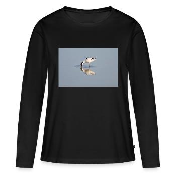 Avocets Hunting - Women's Premium Organic Long Sleeve Shirt - black - Front - Julia (174cm)