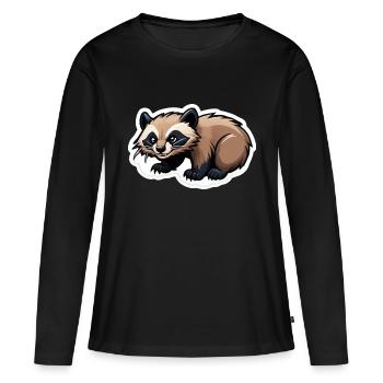 Wolverine Baby Scandinavia Animal Sauvage Sticker Järv - T-shirt manches longues Premium bio Femme - noir - Devant - Julia (174cm)