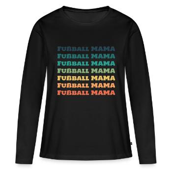 Soccer Maman Joueuse Maman - T-shirt manches longues Premium bio Femme - noir - Devant - Julia (174cm)