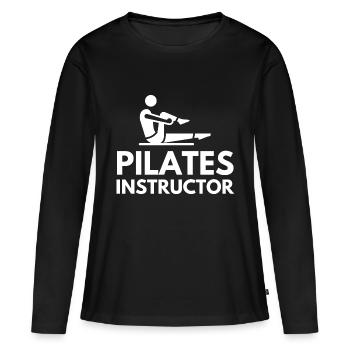Pilates instructor - Women's Premium Organic Long Sleeve Shirt - black - Front - Julia (174cm)