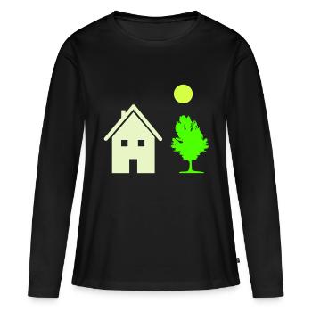 House Tree - Women's Premium Organic Long Sleeve Shirt - black - Front - Julia (174cm)