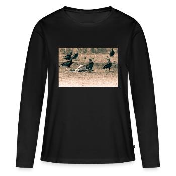 Vultures - Women's Premium Organic Long Sleeve Shirt - black - Front - Julia (174cm)