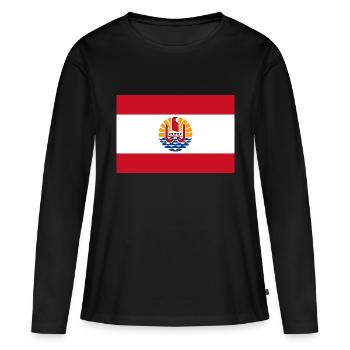 Französisch-Polynesien - Frauen Premium Bio Langarmshirt - Schwarz - Vorne - Julia (174cm)