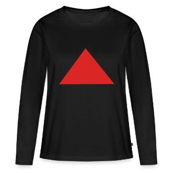 Dreieck - Frauen Premium Bio Langarmshirt - Schwarz - Vorne - Julia (174cm)
