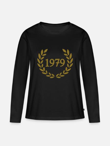 1979 - Frauen Premium Bio Langarmshirt - Schwarz