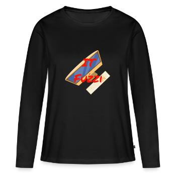 IT floue - T-shirt manches longues Premium bio Femme - noir - Devant - Julia (174cm)