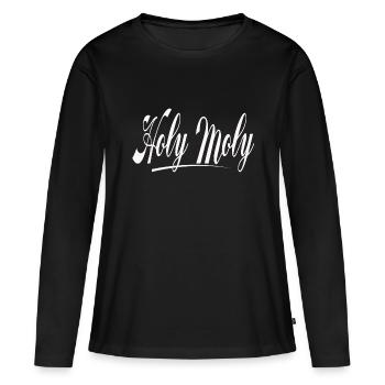 sainte moly - T-shirt manches longues Premium bio Femme - noir - Devant - Julia (174cm)