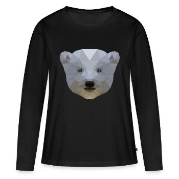 Ours polaire - T-shirt manches longues Premium bio Femme - noir - Devant - Julia (174cm)