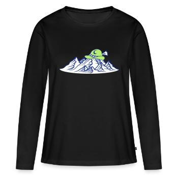 bavière allemagne chapeau bière montagnes hueg - T-shirt manches longues Premium bio Femme - noir - Devant - Julia (174cm)