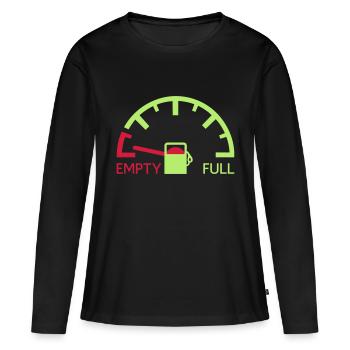tachymètre tachymètre vide Refuel Refuel pointeur - T-shirt manches longues Premium bio Femme - noir - Devant - Julia (174cm)