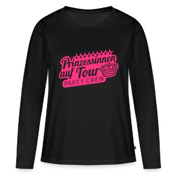 Prinzessinnen auf Tour - Frauen Premium Bio Langarmshirt - Schwarz - Vorne - Julia (174cm)