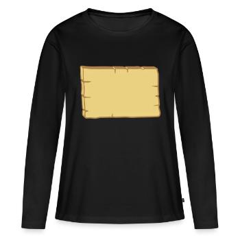 Cadre de conception de panneau en bois - T-shirt manches longues Premium bio Femme - noir - Devant - Julia (174cm)