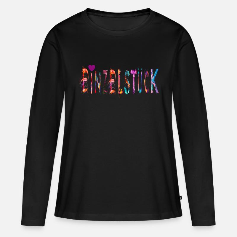 Einzelstück, Einzigartig, Wundervoll Design - Frauen Premium Bio Langarmshirt - Schwarz