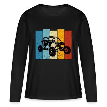ATV UTV off road Vintage Original - T-shirt manches longues Premium bio Femme - noir - Devant - Julia (174cm)