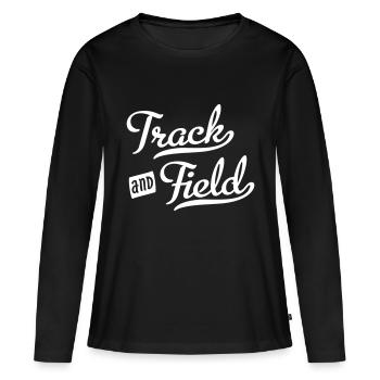 Athlétisme - T-shirt manches longues Premium bio Femme - noir - Devant - Julia (174cm)