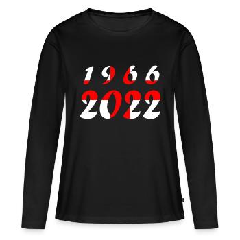 Équipe nationale Angleterre - T-shirt manches longues Premium bio Femme - noir - Devant - Julia (174cm)