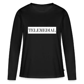Telemedial channel medial Tanz mal drüber nach - Women's Premium Organic Long Sleeve Shirt - black - Front - Julia (174cm)