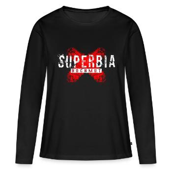 Superbia - Der Hochmut - T-shirt manches longues Premium bio Femme - noir - Devant - Julia (174cm)