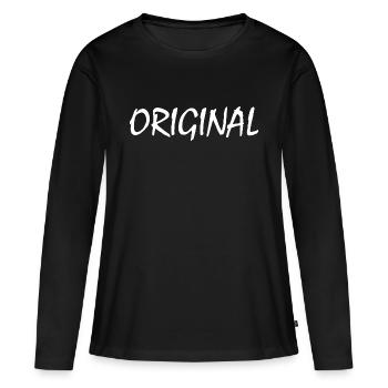 Original - T-shirt manches longues Premium bio Femme - noir - Devant - Julia (174cm)