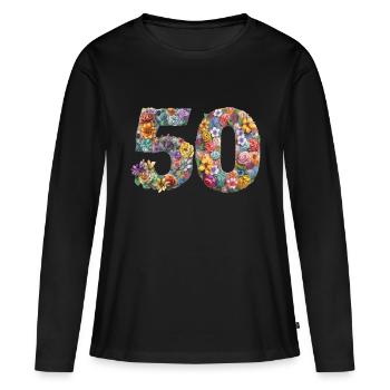 50. Geburtstag Vintage Retro Jahrgang 1973 Geburtstag - Frauen Premium Bio Langarmshirt - Schwarz - Vorne - Julia (174cm)