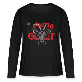 Fléchettes Taylor est toujours la chèvre - T-shirt manches longues Premium bio Femme - noir - Devant - Julia (174cm)