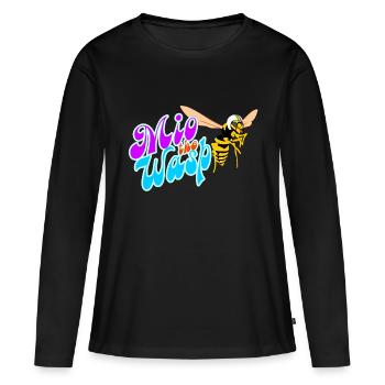 Mio la Guêpe f - T-shirt manches longues Premium bio Femme - noir - Devant - Julia (174cm)