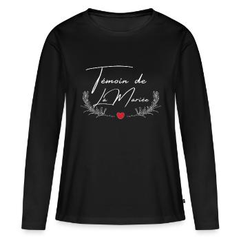 BRIDE'S BEST MAN - MATCHING TSHIRT - Women's Premium Organic Long Sleeve Shirt - black - Front - Julia (174cm)