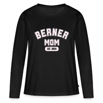 Bernese Mountain Dog Modern Dog Mom - Women's Premium Organic Long Sleeve Shirt - black - Front - Julia (174cm)