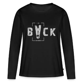 Retour - Je suis le meilleur - T-shirt manches longues Premium bio Femme - noir - Devant - Julia (174cm)