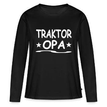 Traktor - Frauen Premium Bio Langarmshirt - Schwarz - Vorne - Julia (174cm)