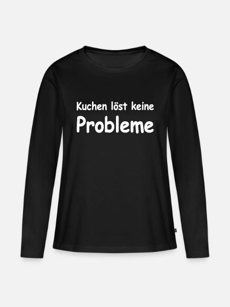 Kuchen - Frauen Premium Bio Langarmshirt - Schwarz
