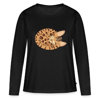 Chat de la maison de Bengale Dame du Chat - T-shirt manches longues Premium bio Femme - noir - Devant - Julia (174cm)
