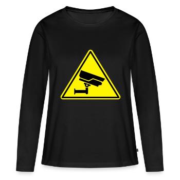 caméra de sécurité caméra de sécurité - T-shirt manches longues Premium bio Femme - noir - Devant - Julia (174cm)