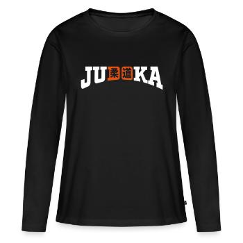 Judo judo - T-shirt manches longues Premium bio Femme - noir - Devant - Julia (174cm)