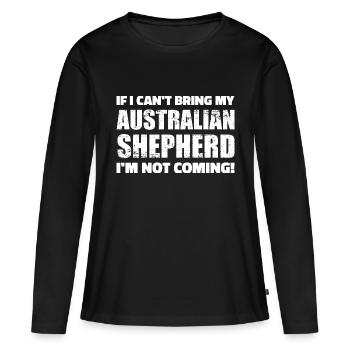 Australian shepherd - T-shirt manches longues Premium bio Femme - noir - Devant - Julia (174cm)