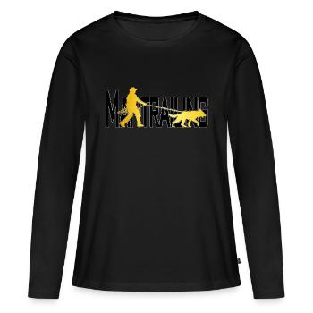 Mantrailing gold / black - Women's Premium Organic Long Sleeve Shirt - black - Front - Julia (174cm)