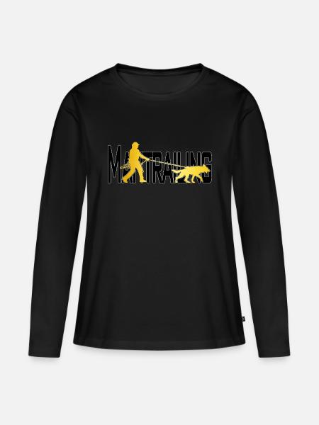 Mantrailing gold / black - Women's Premium Organic Long Sleeve Shirt - black