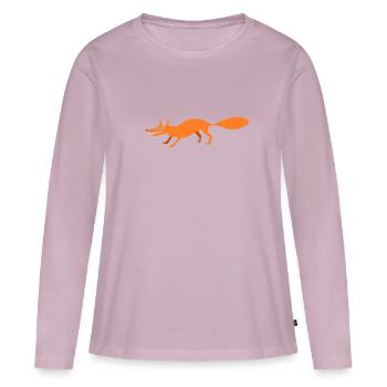 renard - T-shirt manches longues Premium bio Femme - rose poudré - Devant - Julia (174cm)
