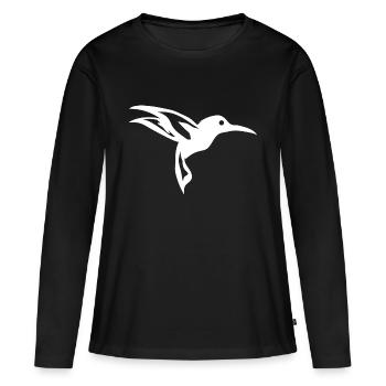 Colibri oiseau voler animal nature oiseaux coloré nectar - T-shirt manches longues Premium bio Femme - noir - Devant - Julia (174cm)