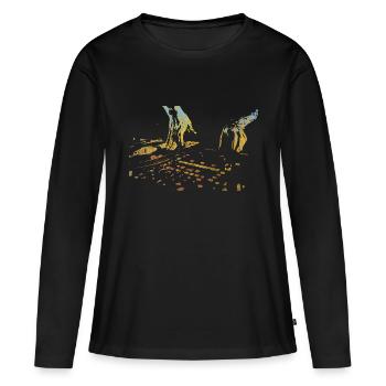 DJ Controller Electronic Music - Women's Premium Organic Long Sleeve Shirt - black - Front - Julia (174cm)