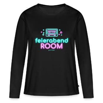 nightclub neon graphics feierabend - Frauen Premium Bio Langarmshirt - Schwarz - Vorne - Julia (174cm)