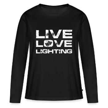 live love lighting Design pour un amateur de théâtre - T-shirt manches longues Premium bio Femme - noir - Devant - Julia (174cm)