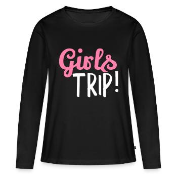 Girls Trip - Frauen Premium Bio Langarmshirt - Schwarz - Vorne - Julia (174cm)