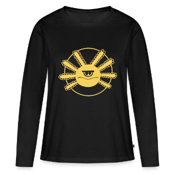 Axolotl Zyklop - Frauen Premium Bio Langarmshirt - Schwarz - Vorne - Julia (174cm)